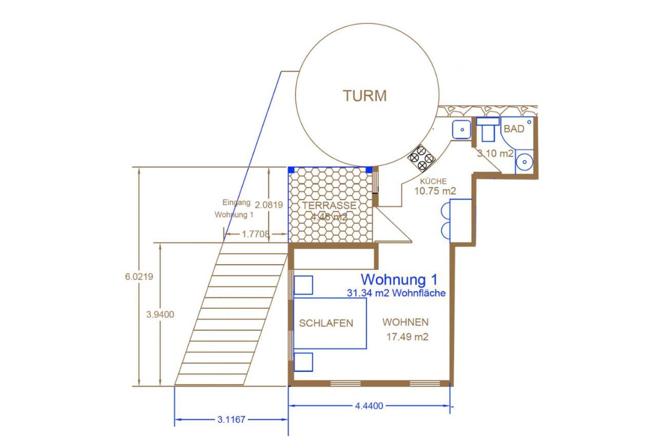 Blaue Wohnung- Ferienwohnung Sulzbach an der Murr Bagian luar foto